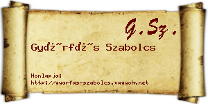 Gyárfás Szabolcs névjegykártya